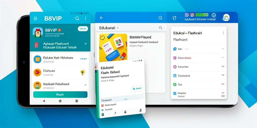 Antarmuka B8VIP yang intuitif dan menarik saat menggunakan flashcard.