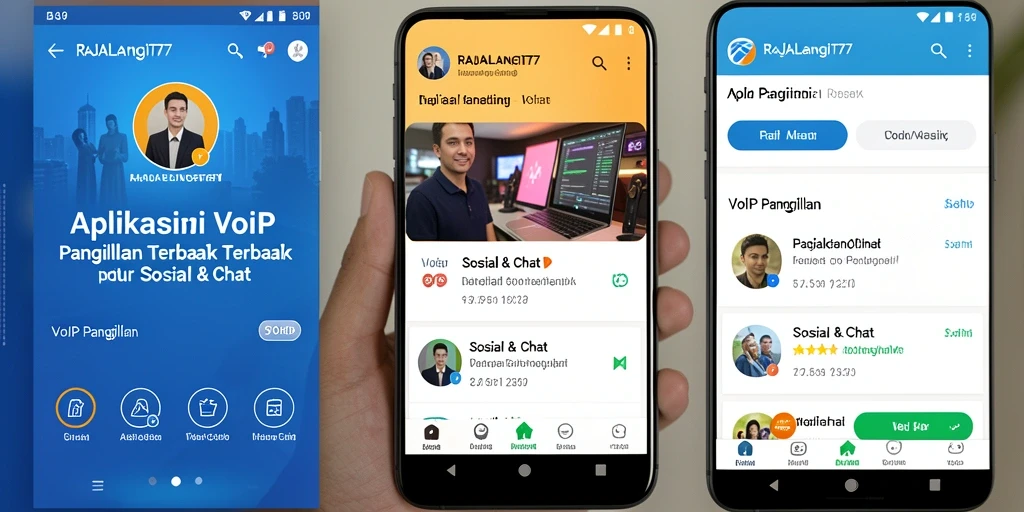 Tampilan antarmuka RAJALANGIT77 untuk panggilan VoIP yang simpel dan user-friendly.