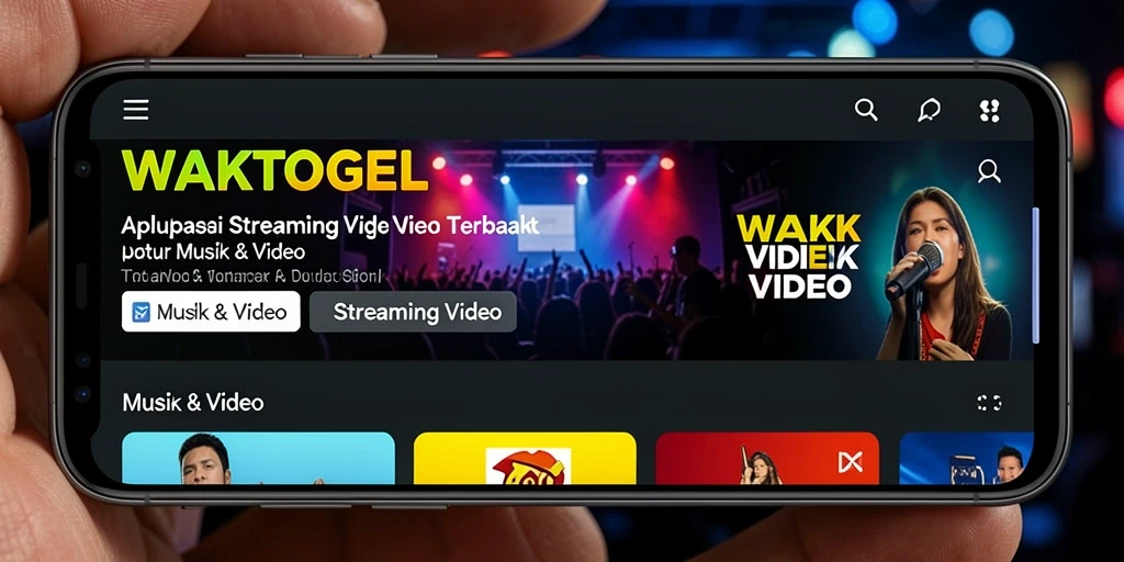 Tampilan antarmuka WAKTOGEL yang intuitif dan menarik untuk Streaming Video.